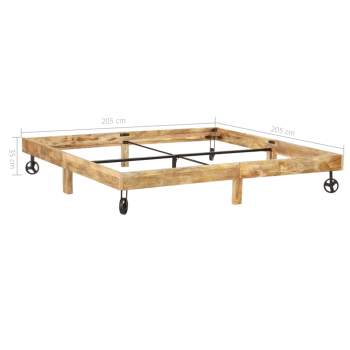  Bettgestell Massivholz Mango 200 x 200 cm 