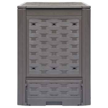 Preview:  Gartenkomposter 3 Stk. Braun 60x60x83cm 900 L Kunststoff Rattan
