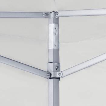  Profi-Partyzelt Faltbar mit 2 Seitenwänden 3×3m Stahl Weiß