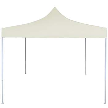  Profi-Partyzelt Faltbar 2×2 m Stahl Creme