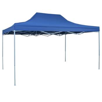  Profi-Partyzelt Faltbar 3x4 m Stahl Blau