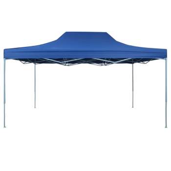  Profi-Partyzelt Faltbar 3×4 m Stahl Blau