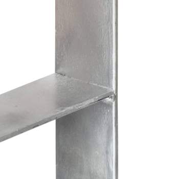  Pfostenträger 2 Stk. Silbern 7×6×60 cm Verzinkter Stahl