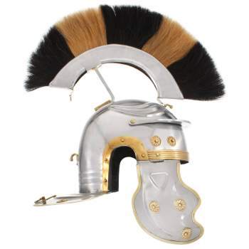  Römischer Soldaten-Helm Antik Replik für LARP Silbern Stahl