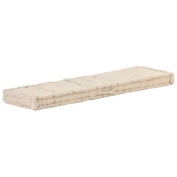  Palettenkissen Baumwolle 120×40×7 cm Beige