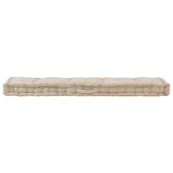 Preview:  Palettenkissen Baumwolle 120×40×7 cm Beige