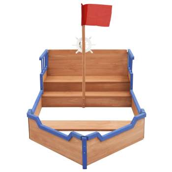  Sandkasten Piratenschiff Tannenholz 190x94,5x101 cm