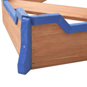  Sandkasten Piratenschiff Tannenholz 190x94,5x101 cm