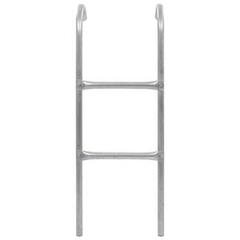Preview: 2-stufige Trampolinleiter Stahl Silbern 102,6 cm