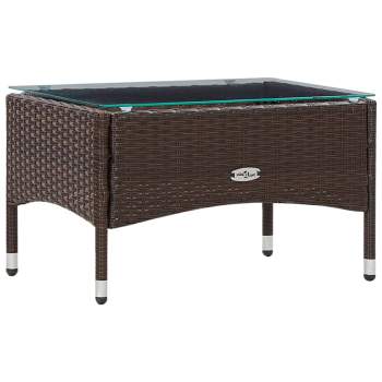  6-tlg. Garten-Lounge-Set mit Auflagen Poly Rattan Braun