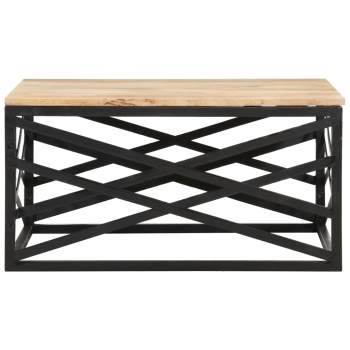 Preview:  Couchtisch 68 x 68 x 35 cm Massivholz Mango