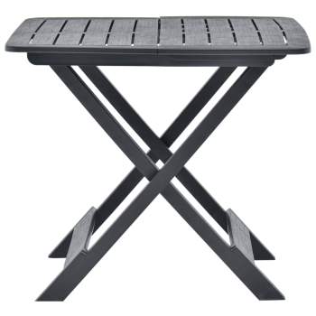  Gartentisch Klappbar Anthrazit 79x72x70 cm Kunststoff