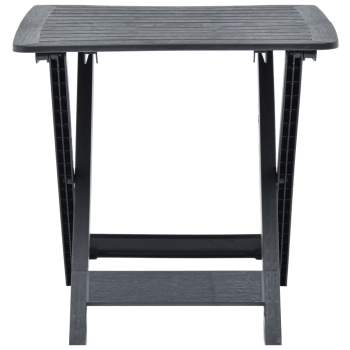  Gartentisch Klappbar Anthrazit 79x72x70 cm Kunststoff