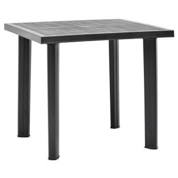  Gartentisch Anthrazit 80x75x72 cm Kunststoff