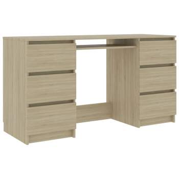  Schreibtisch Sonoma-Eiche 140x50x77 cm Holzwerkstoff