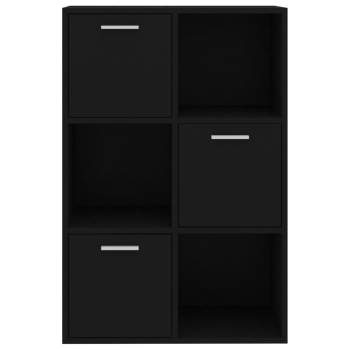  Lagerschrank Schwarz 60x29,5x90 cm Holzwerkstoff