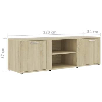  TV-Schrank Sonoma-Eiche 120x34x37 cm Holzwerkstoff