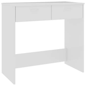  Schreibtisch Hochglanz-Weiß 80x40x75 cm Holzwerkstoff