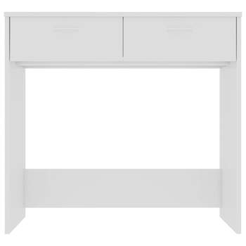  Schreibtisch Hochglanz-Weiß 80x40x75 cm Holzwerkstoff