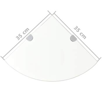  Eckregale 2 Stk. mit verchromten Halterungen Glas Transparent