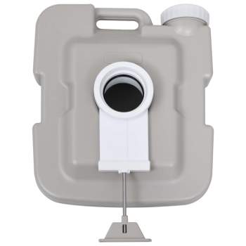  Tragbare Campingtoilette Grau 10 + 10 L