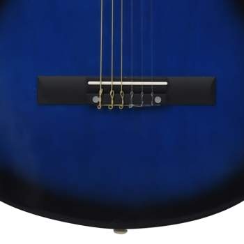  Western-Akustik-Gitarrenset mit 6 Saiten Blau 38"