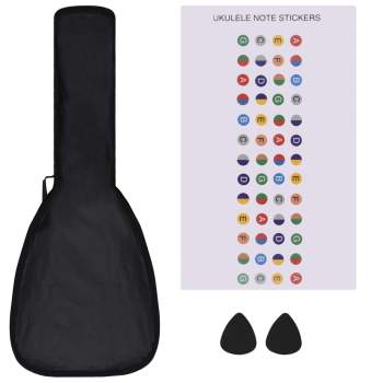  Sopran-Ukulele-Set mit Tasche für Kinder Helles Holz 21"