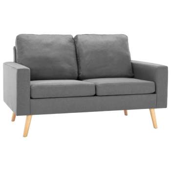  2-Sitzer-Sofa Hellgrau Stoff