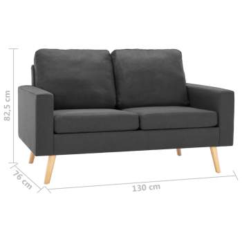  2-Sitzer-Sofa Dunkelgrau Stoff