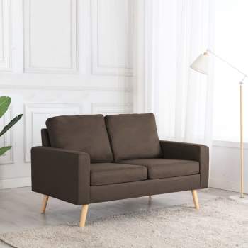  2-Sitzer-Sofa Braun Stoff