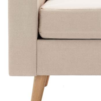  2-Sitzer-Sofa Creme Stoff