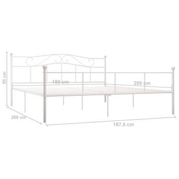  Bettgestell Weiß Metall 180×200 cm