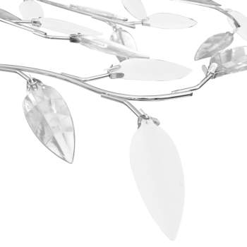  Deckenleuchte mit Acrylglas-Blätter für 5 x E14-Lampen Weiß