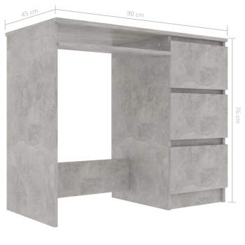  Schreibtisch Betongrau 90x45x76 cm Holzwerkstoff