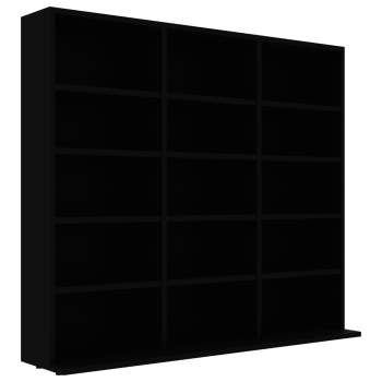  CD-Regal Schwarz 102x23x89,5 cm Holzwerkstoff