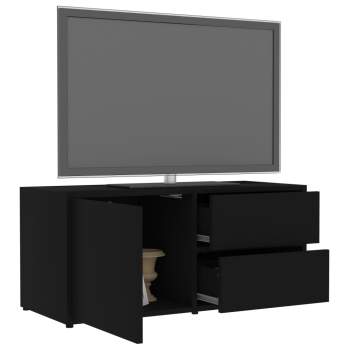  TV-Schrank Schwarz 80x34x36 cm Holzwerkstoff