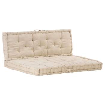  Palettenauflagen 2 Stk. Baumwolle Beige