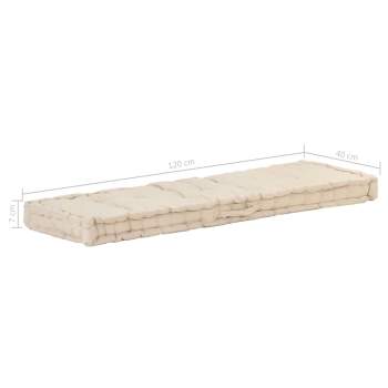  Palettenauflagen 2 Stk. Baumwolle Beige