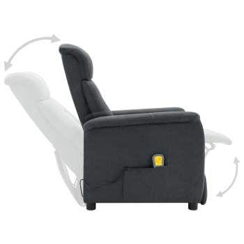  Massagesessel Hellgrau Wildleder-Optik