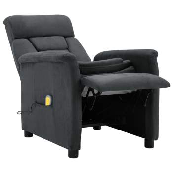  Massagesessel Dunkelgrau Wildleder-Optik