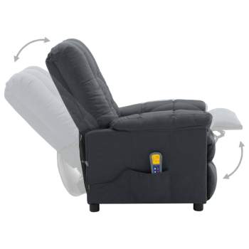  Push Back Massagesessel Hellgrau Stoff