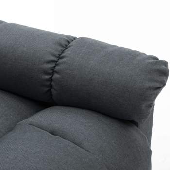  Push Back Massagesessel Hellgrau Stoff