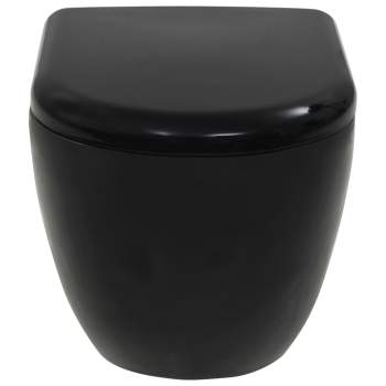  Hänge-Toilette mit Unterputzspülkasten Keramik Schwarz