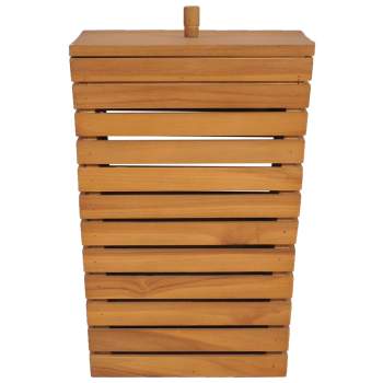 Preview:  Wäschekorb 30×30×45 cm Teak Massivholz