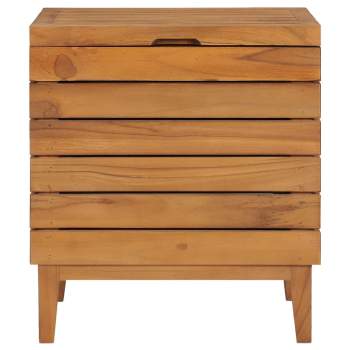 Preview:  Wäschekorb 40×30×45 cm Teak Massivholz