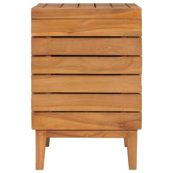 Preview:  Wäschekorb 40×30×45 cm Teak Massivholz