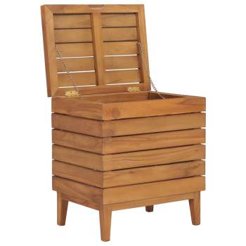 Preview:  Wäschekorb 40×30×45 cm Teak Massivholz
