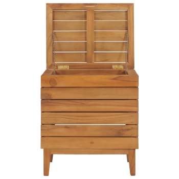  Wäschekorb 40×30×45 cm Teak Massivholz