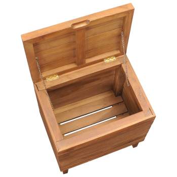  Wäschekorb 40×30×45 cm Teak Massivholz