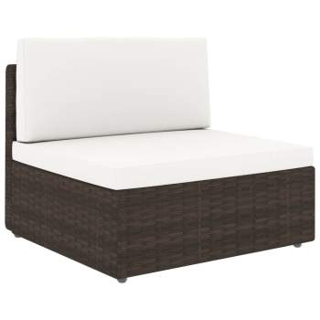 Preview:  7-tlg. Garten-Lounge-Set Poly Rattan Braun